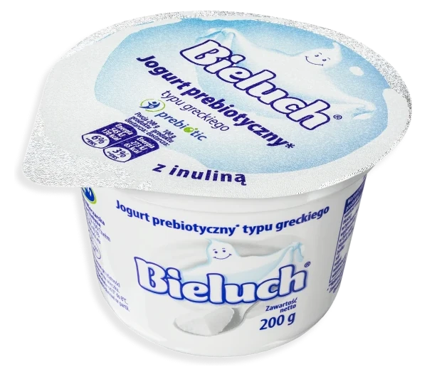 Jogurt prebiotyczny 3% Bieluch typu greckiego z&nbsp;inuliną, 200&nbsp;g